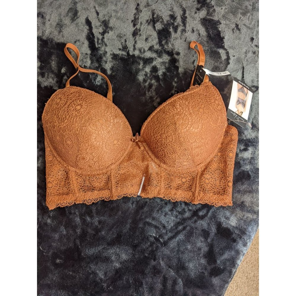 FRENCH AFFAIR BROWN PUSH UP BRA SET - Picture 5 of 10
